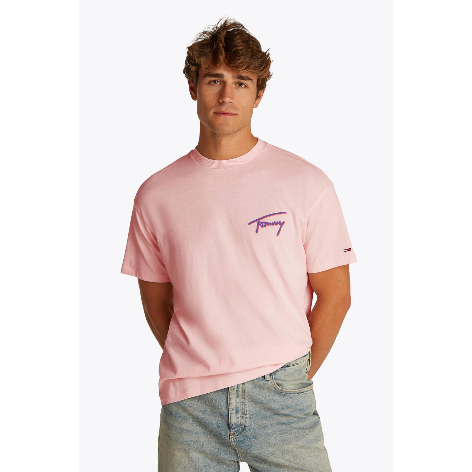 Tommy Jeans Regular fit T-shirt van puur katoen