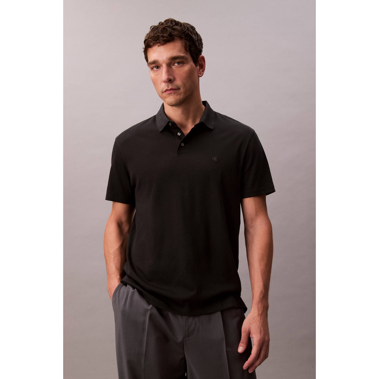 Calvin Klein Jeans Polo Shirt Korte Mouw SS SUPIMA CHEST EMB LV04LB276