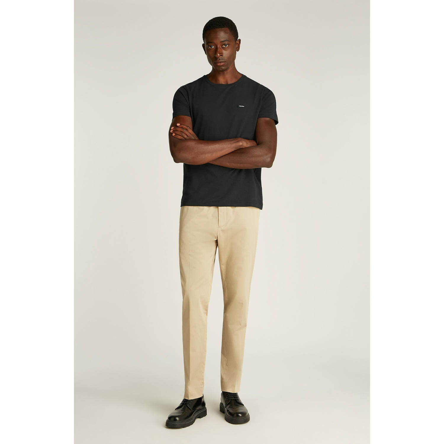 Calvin Klein slim fit T-shirt zwart