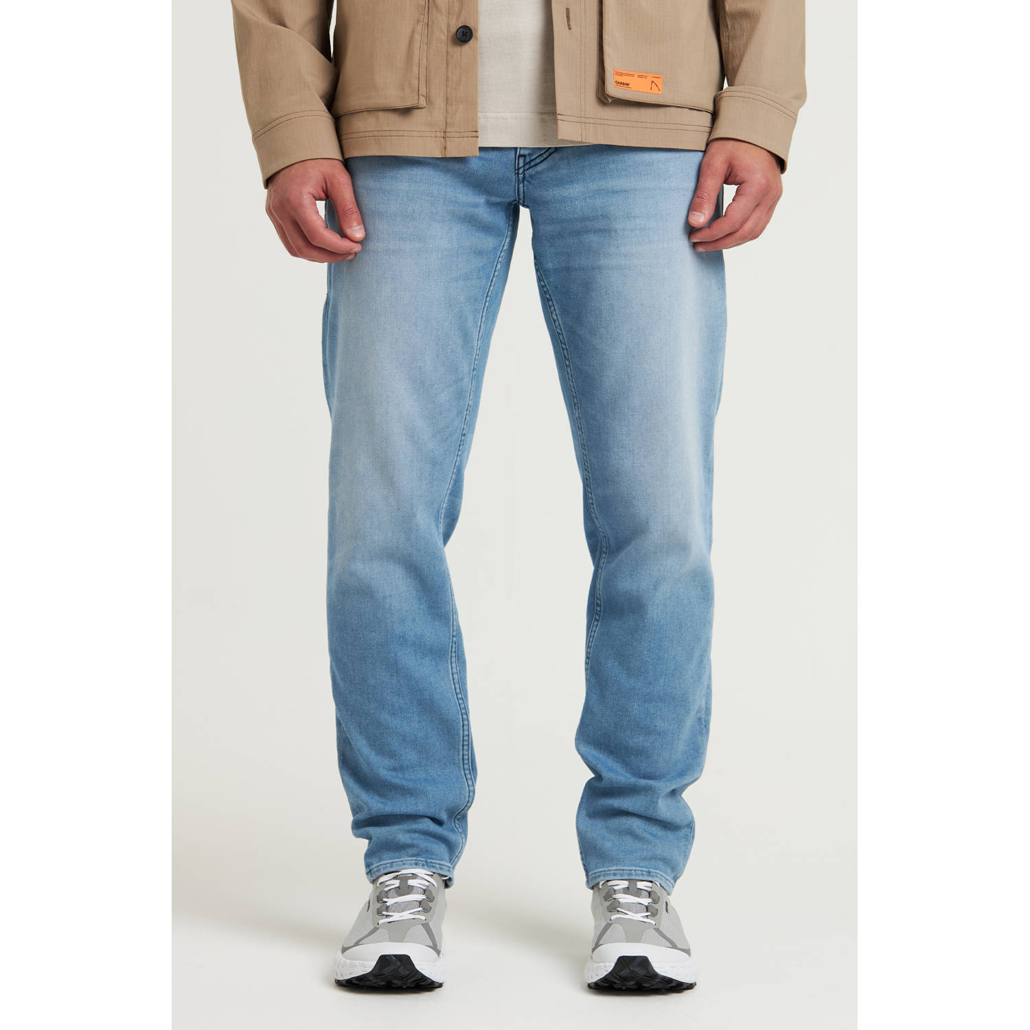 CHASIN' Evan Mido slim fit jeans light blue denim