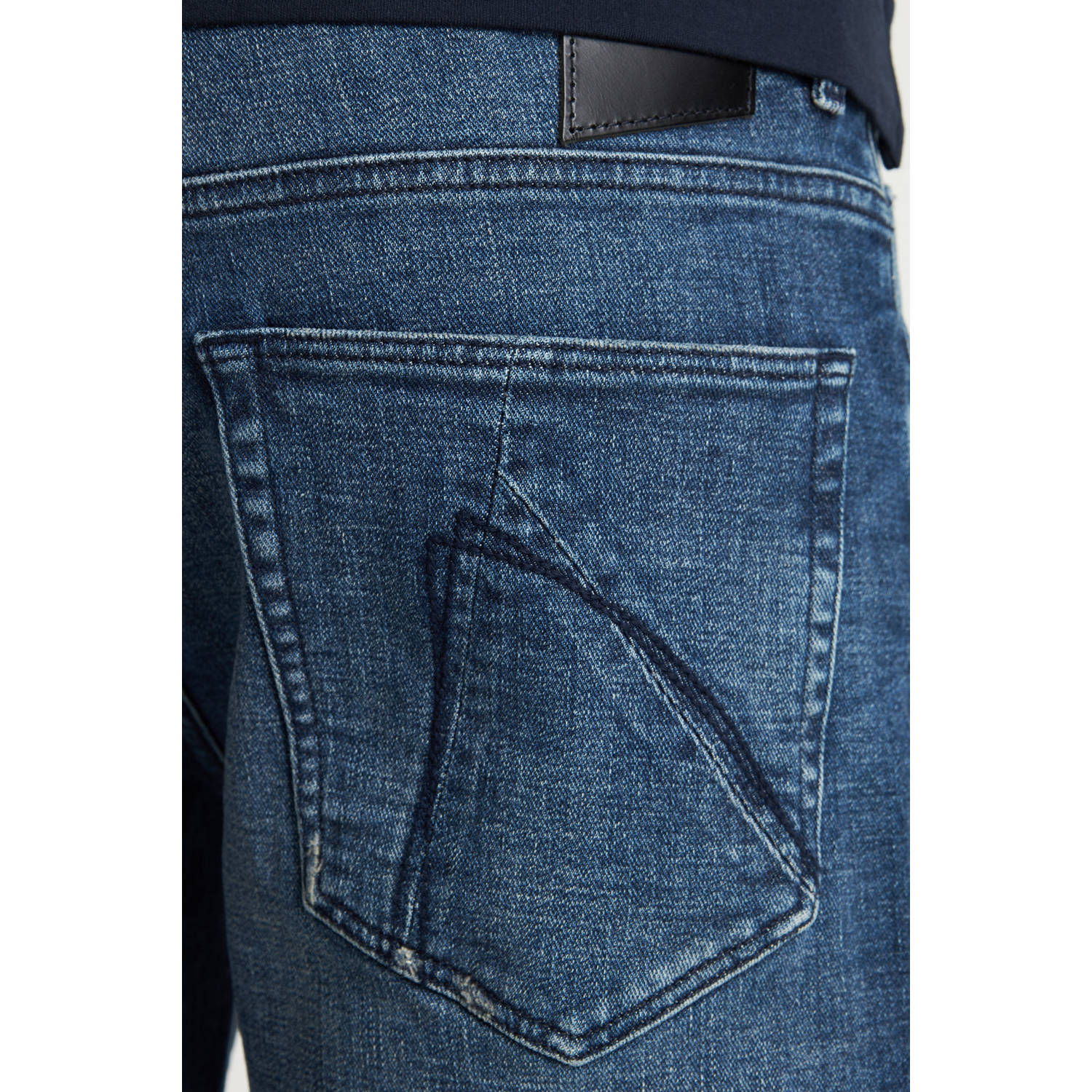CHASIN' slim denim short dark blue denim