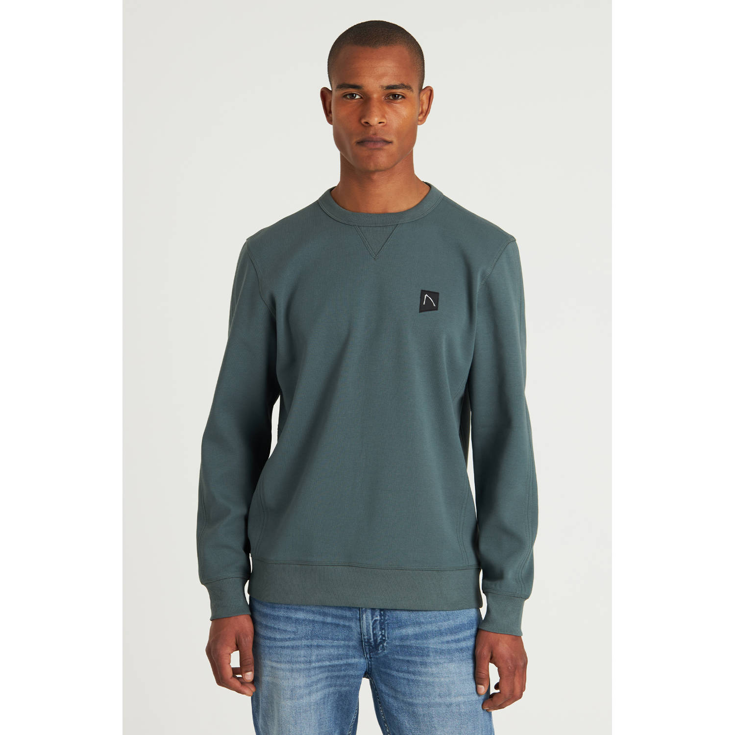 CHASIN' sweater donkergroen