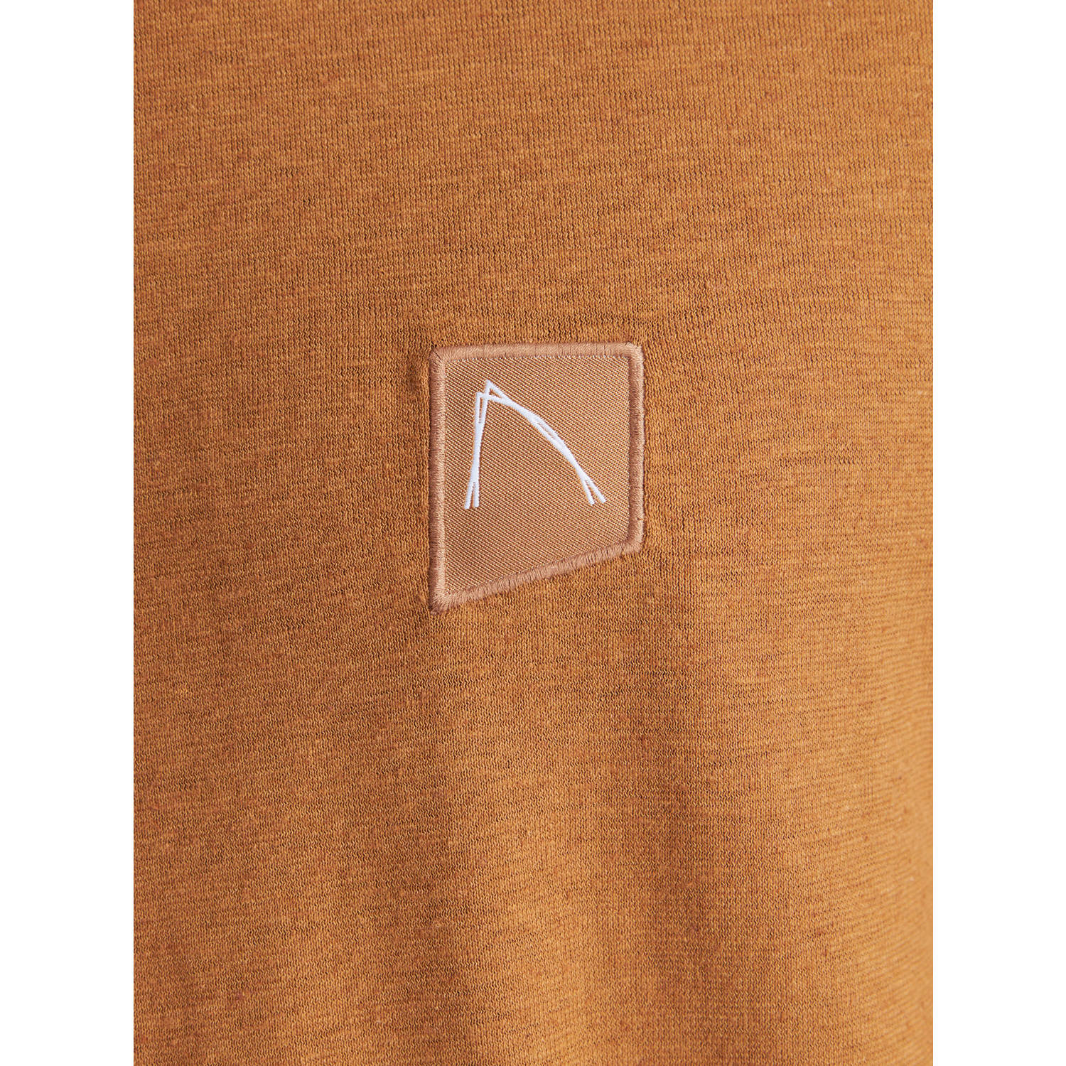 CHASIN' regular fit t-shirt ETHAN met linnen bruin