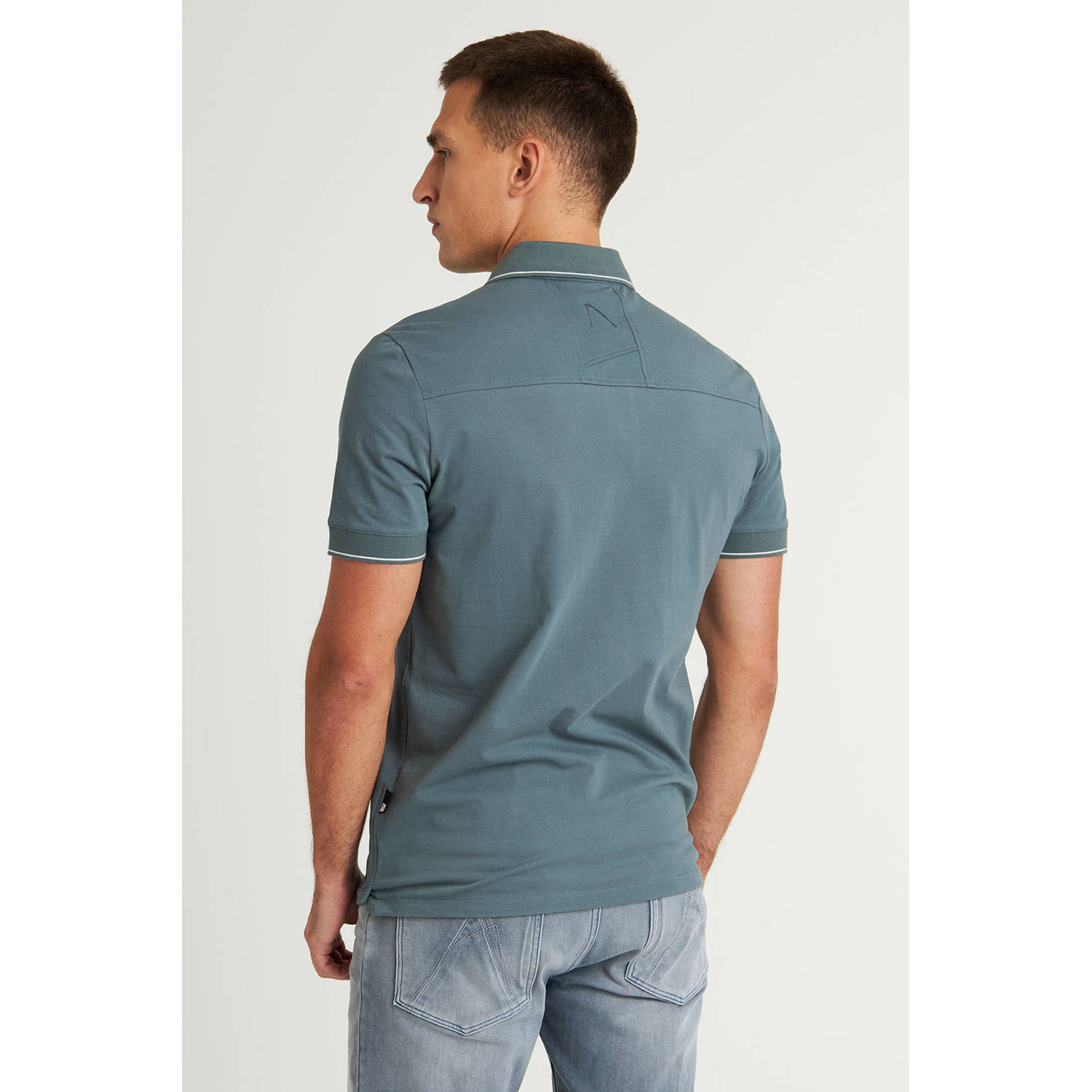 CHASIN' regular polo grijsgroen