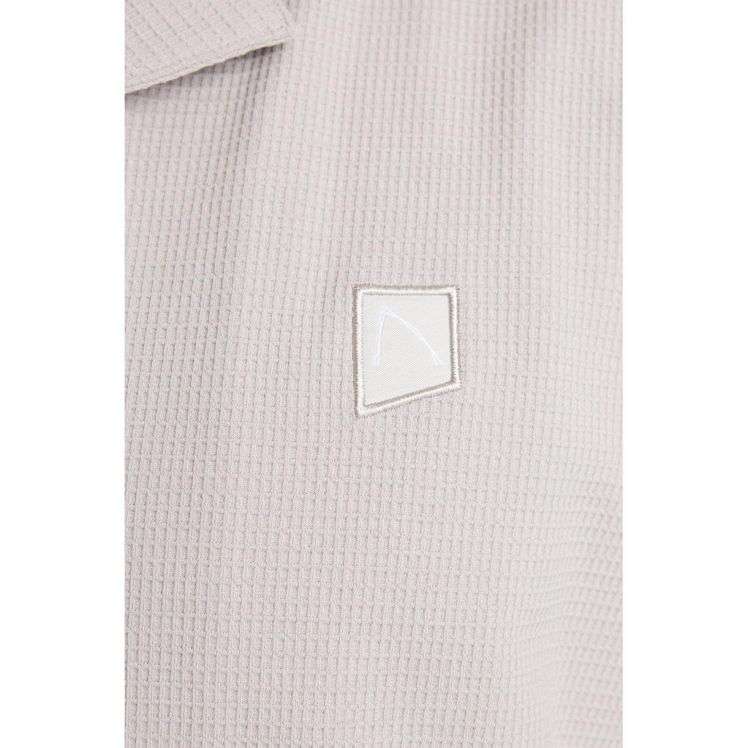 CHASIN' overshirt met textuur lichtgrijs