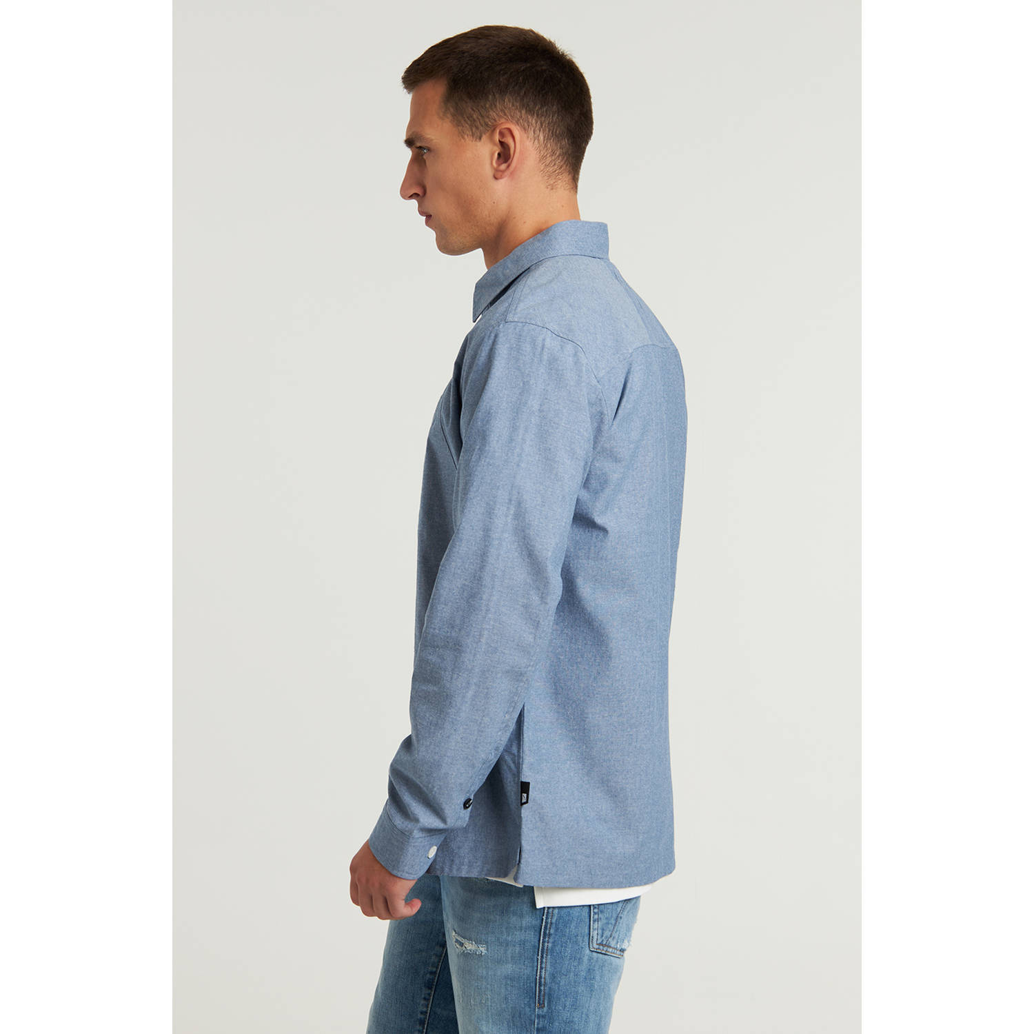 CHASIN' casual overhemd blauw