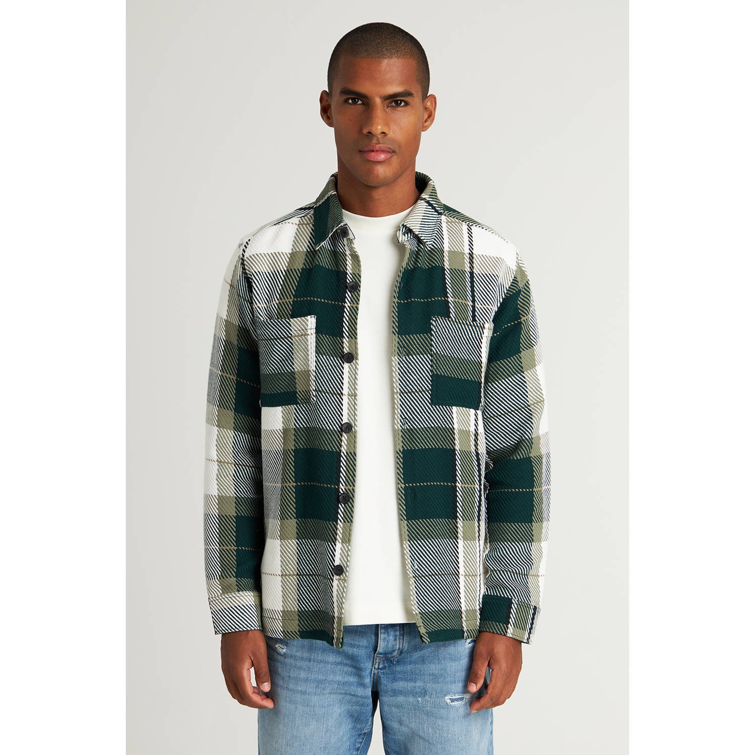Chasin Lange mouw overhemd Modus Structure Multicolor Heren