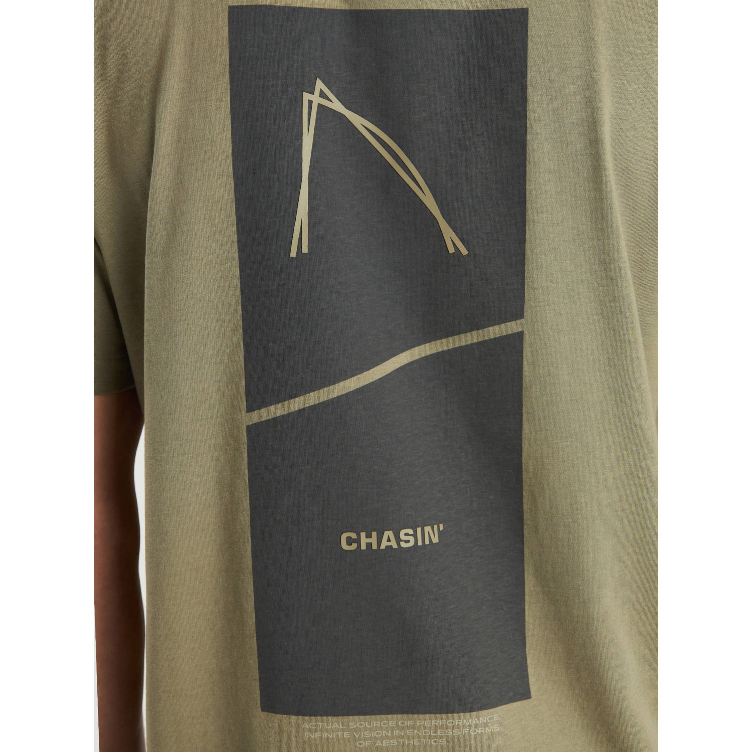 CHASIN' oversized t-shirt Trez olijfgroen