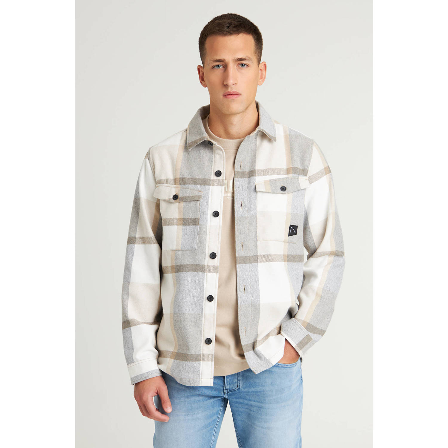 Chasin Lange mouw overhemd Stryke Nobi Beige Heren