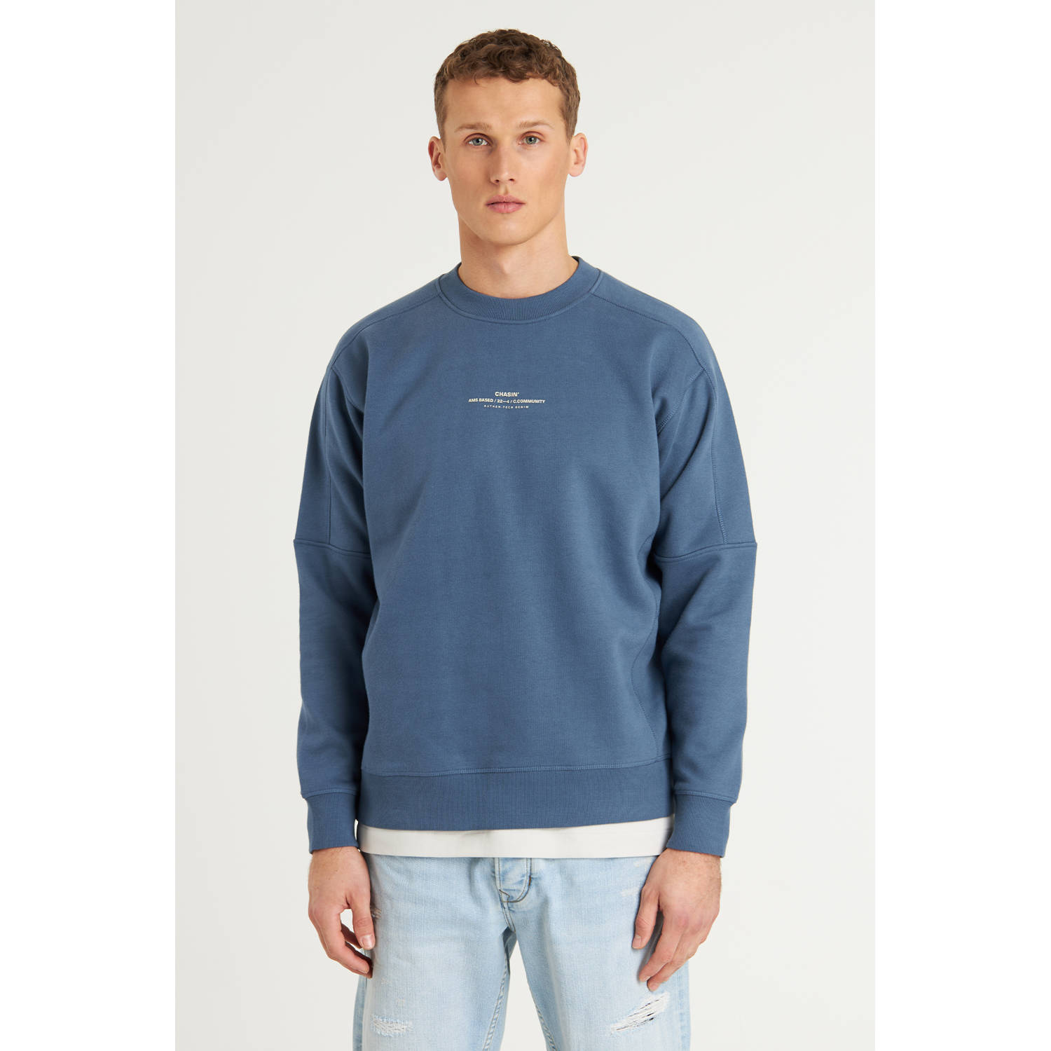 CHASIN' sweater blauw
