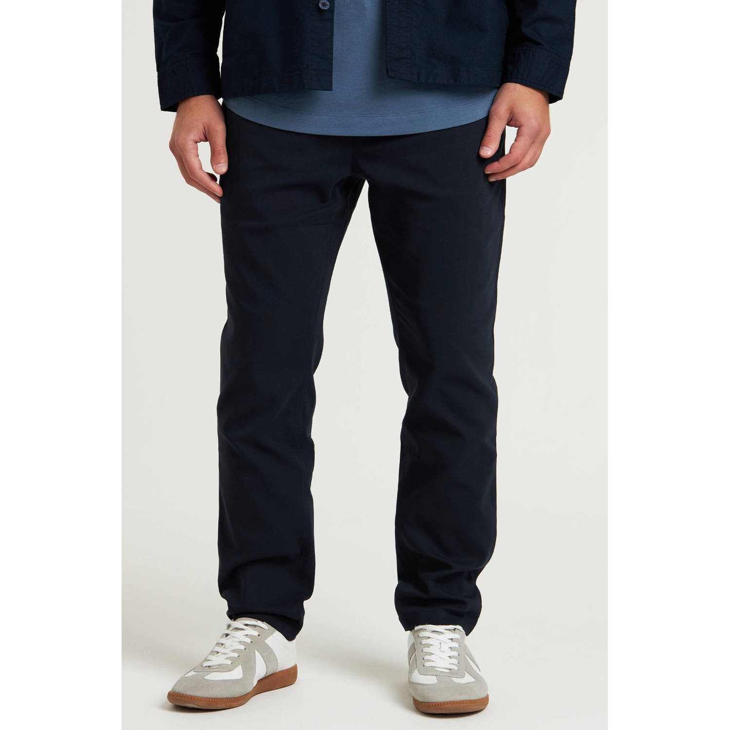CHASIN' slim chino donkerblauw