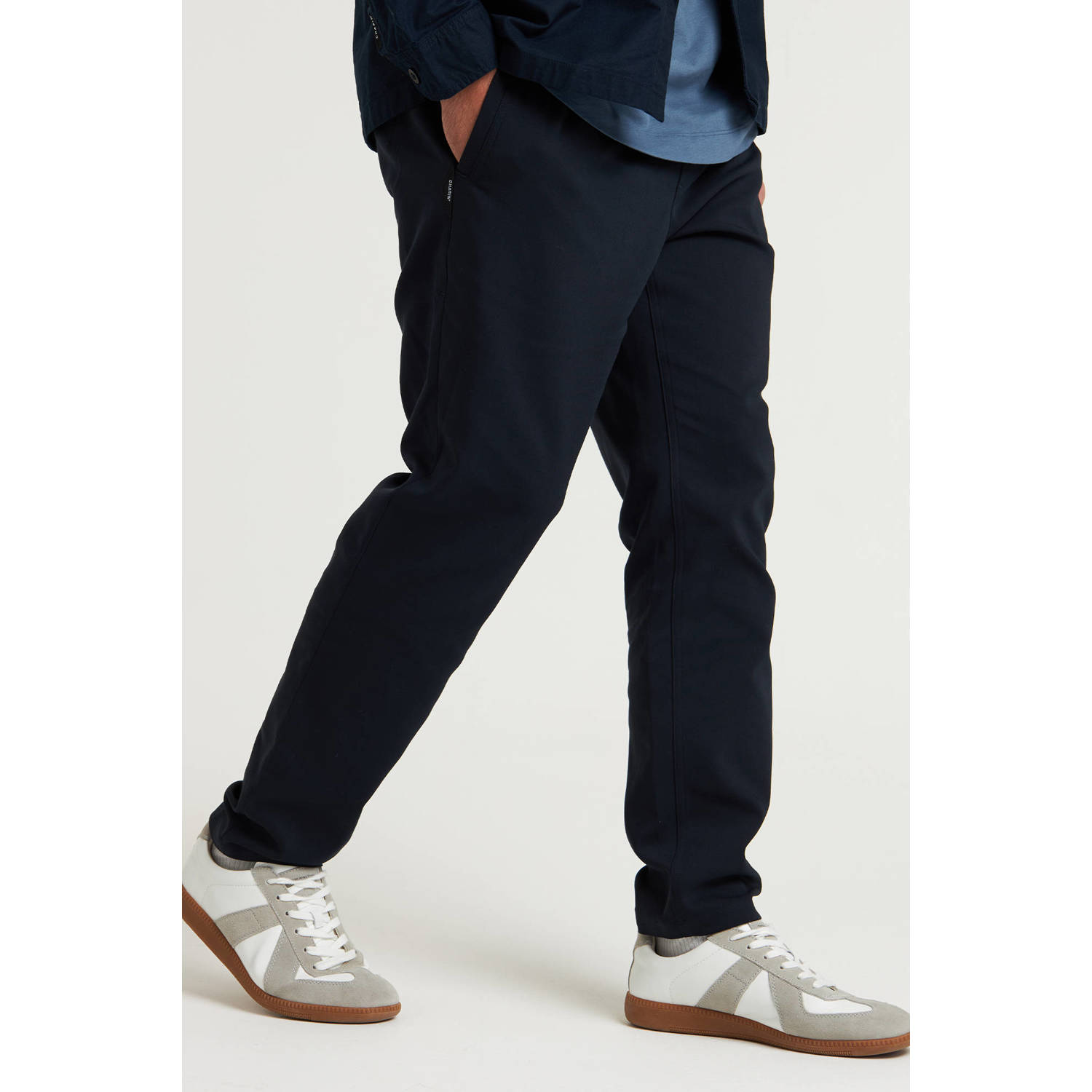 CHASIN' slim chino donkerblauw