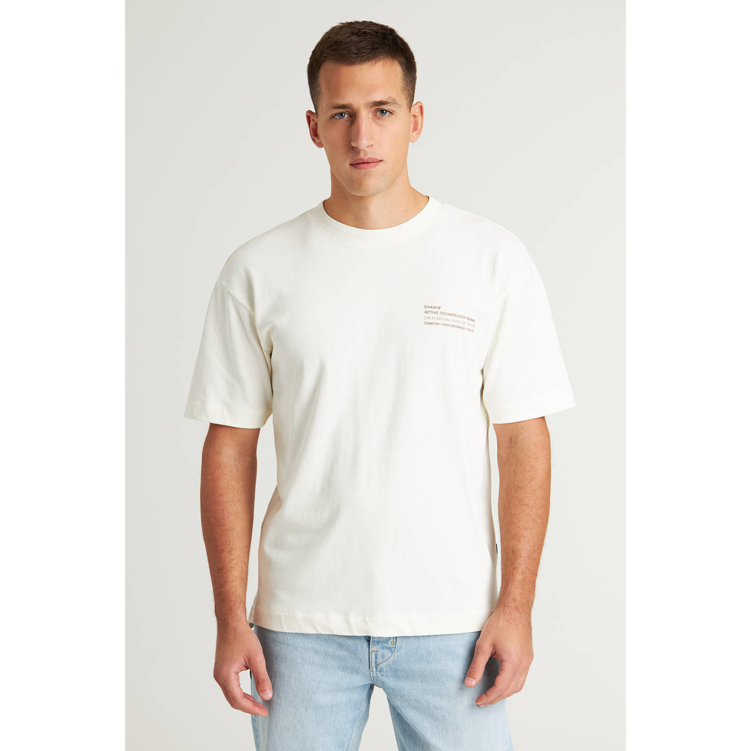 Chasin Korte Mouw T-shirt Capital Beige Heren
