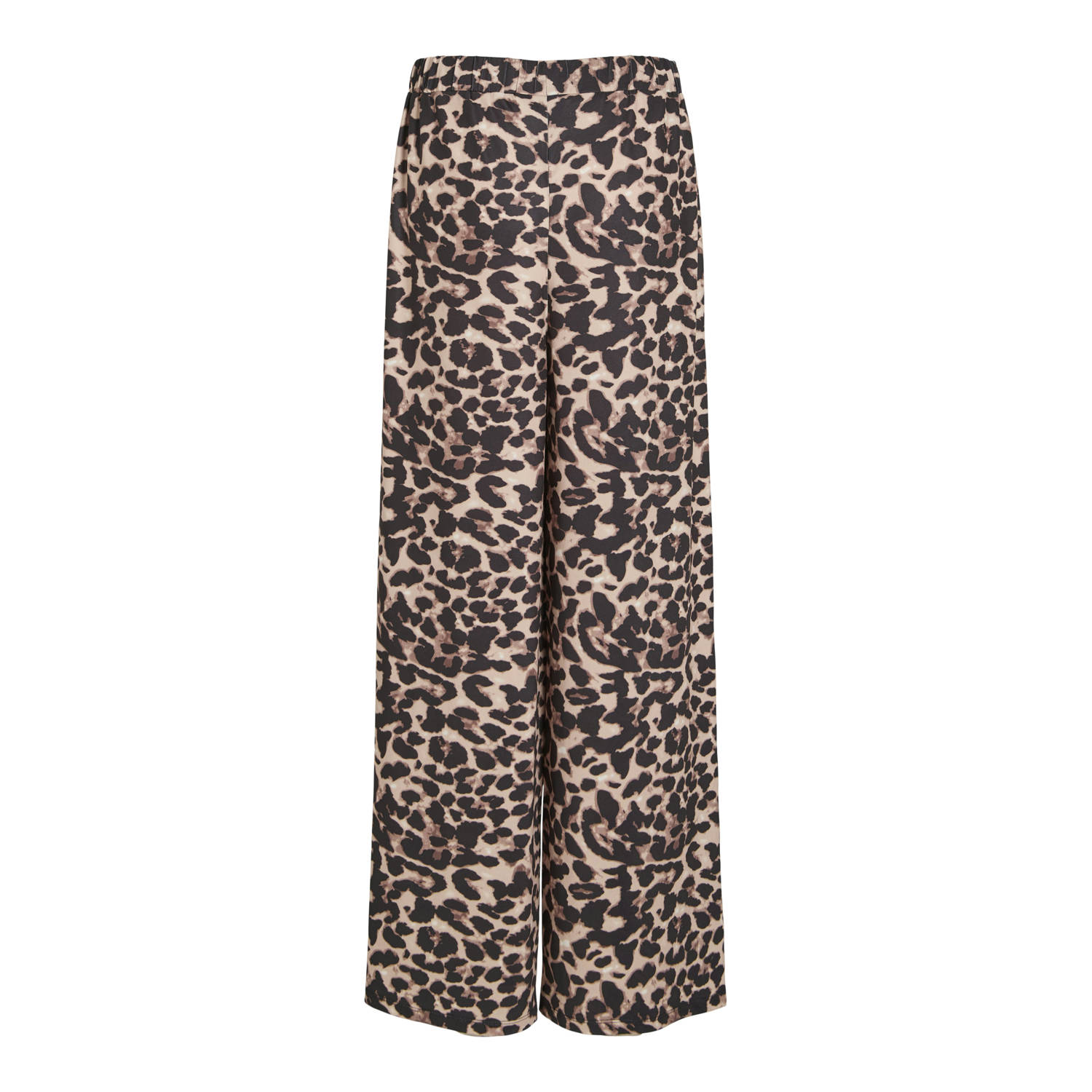 VILA wide leg regular waist casual broek beige