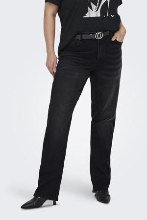 high waist black denim