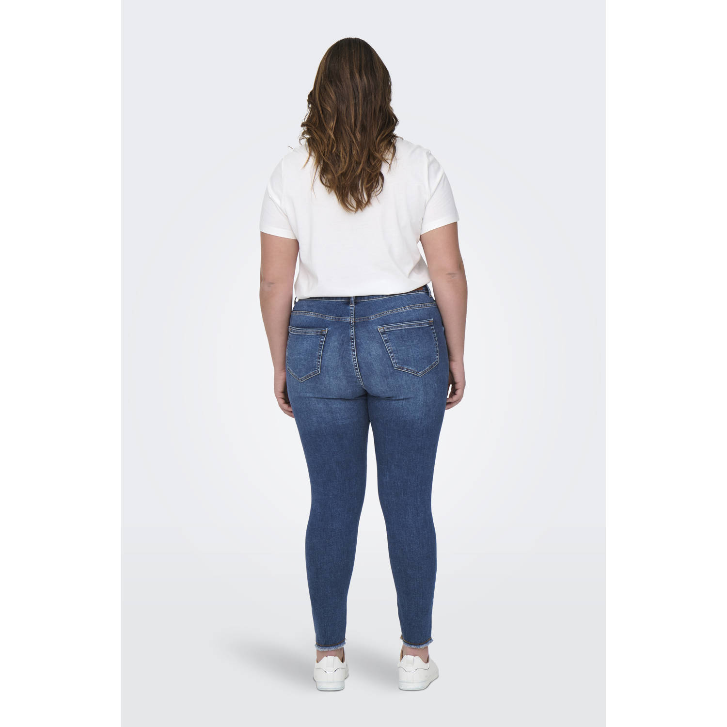 ONLY CARMAKOMA regular waist skinny jeans medium blue denim
