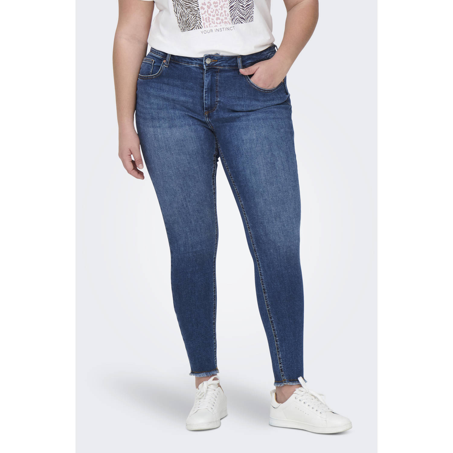 ONLY CARMAKOMA Skinny fit jeans CARWILLY REG SK ANK RW DNM TAI263 NOOS