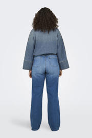 thumbnail: ONLY CARMAKOMA high waist wide leg jeans medium blue denim