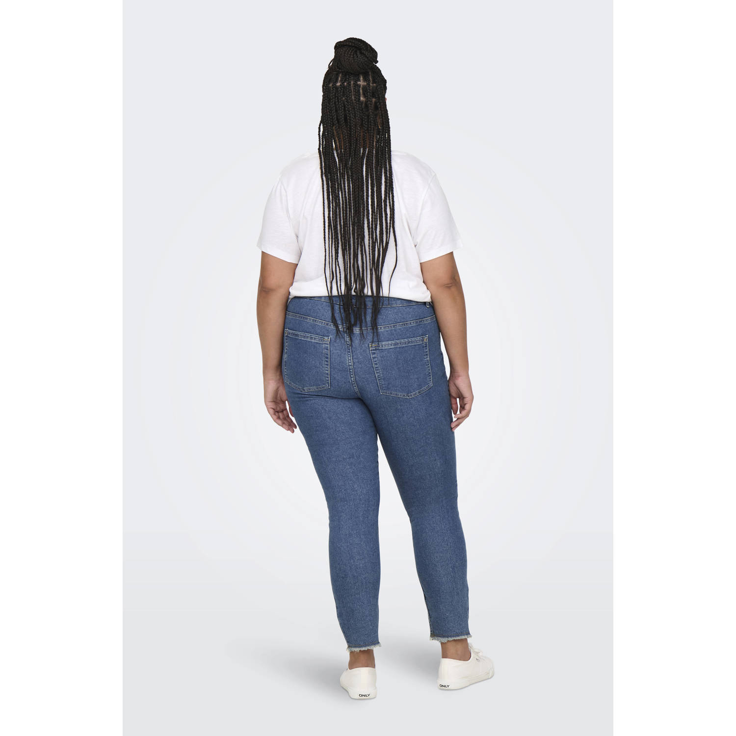 ONLY CARMAKOMA mid waist skinny jeans medium blue denim