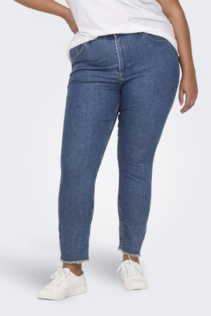 mid waist skinny jeans medium blue denim