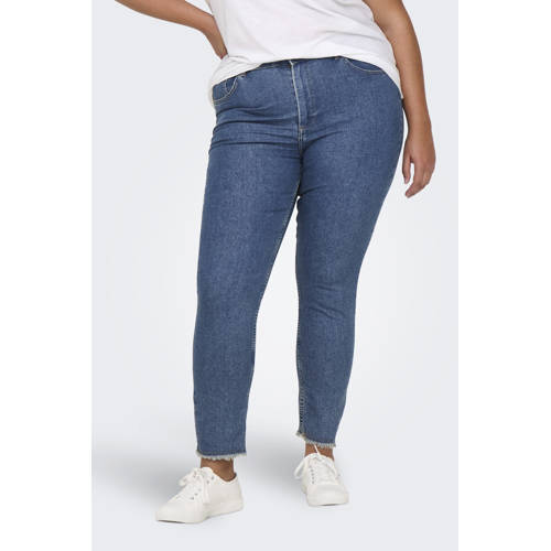 ONLY CARMAKOMA mid waist skinny jeans medium blue denim afbeelding