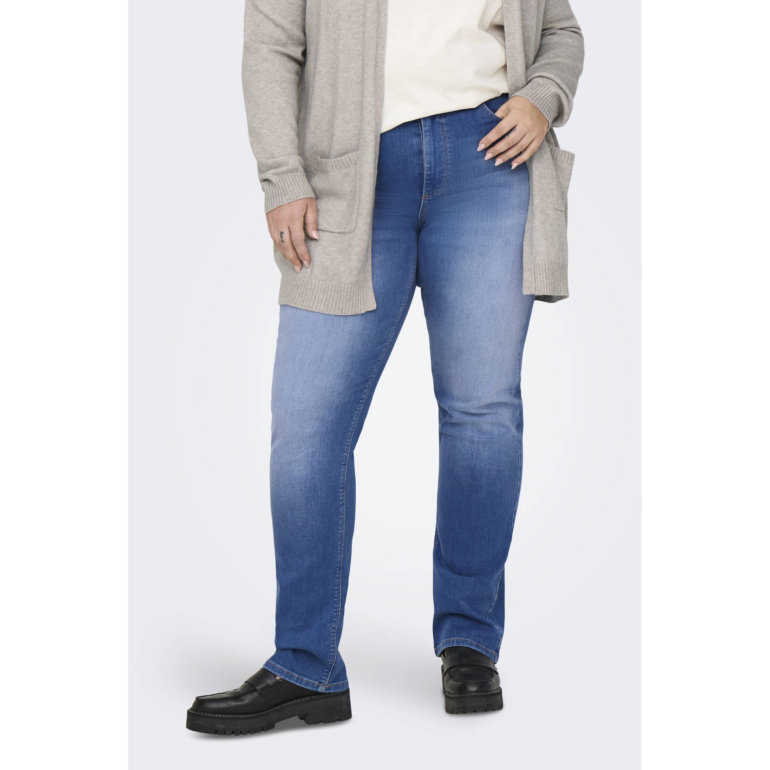 ONLY CARMAKOMA High-waist jeans CARWILLY HW STRAIGHT DNM REA12187 NOOS