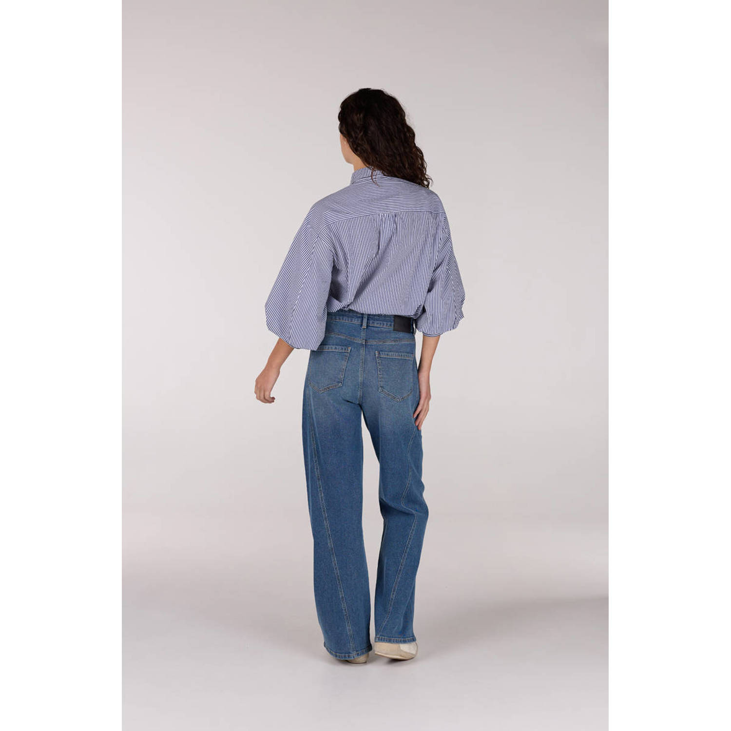JANSEN Amsterdam blousetop blauw