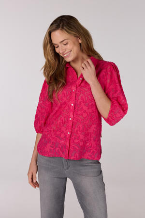 blouse roze broderie