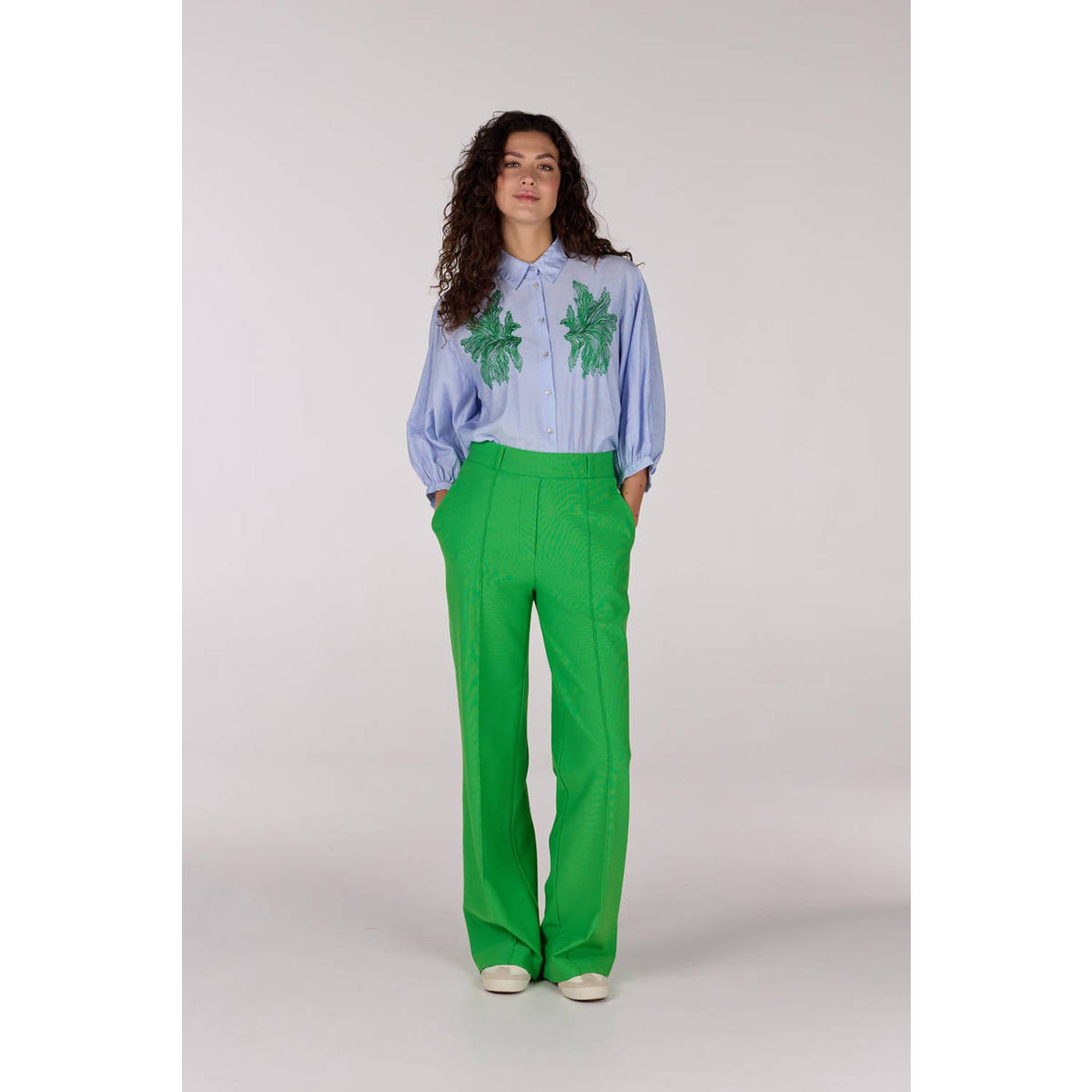JANSEN Amsterdam blouse lichtblauw