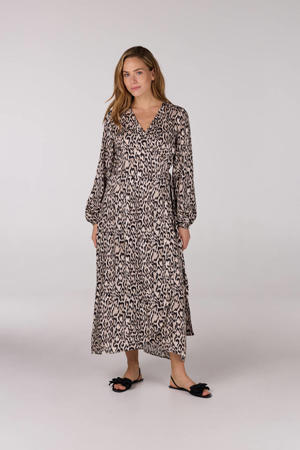 maxi jurk beige