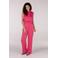 JANSEN Amsterdam wide leg high waist broek roze
