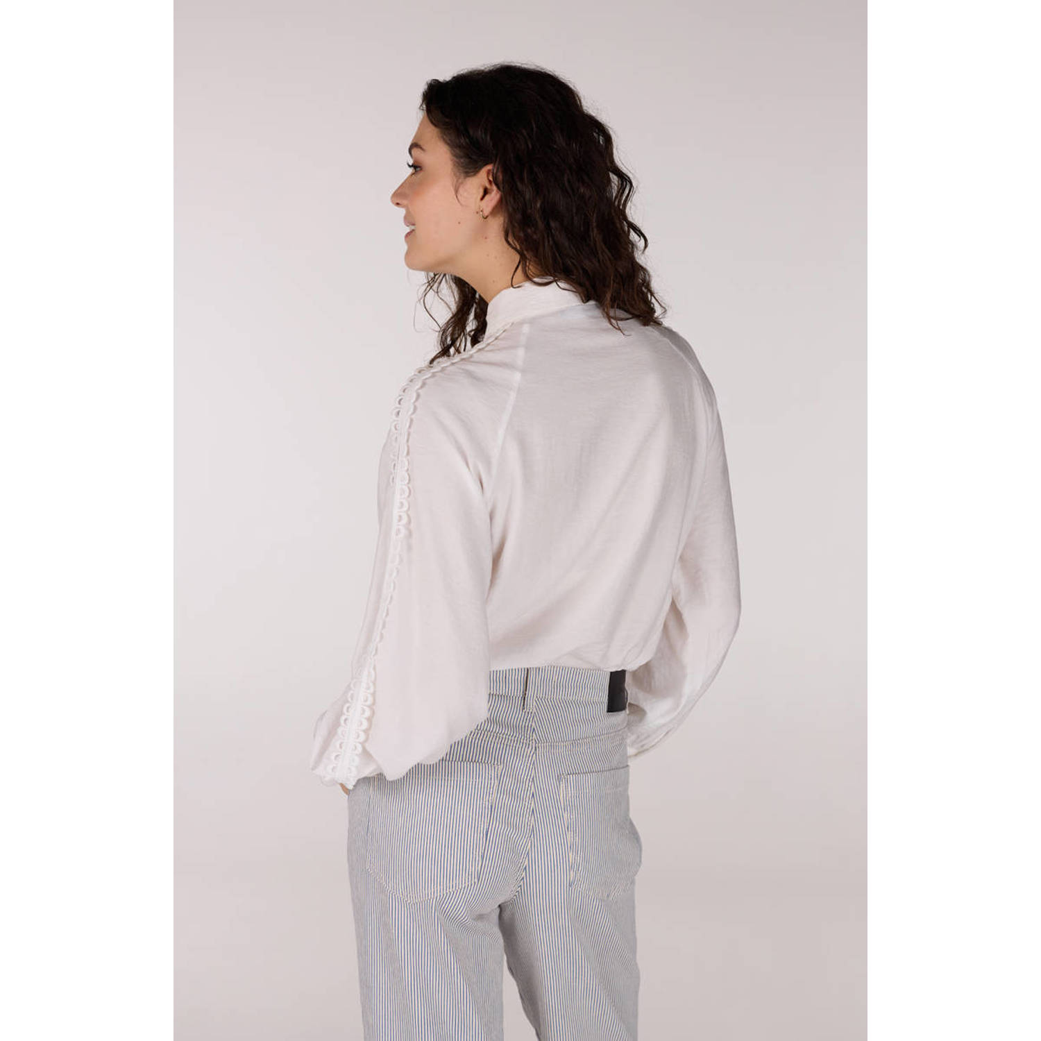 JANSEN Amsterdam blouse wit broderie