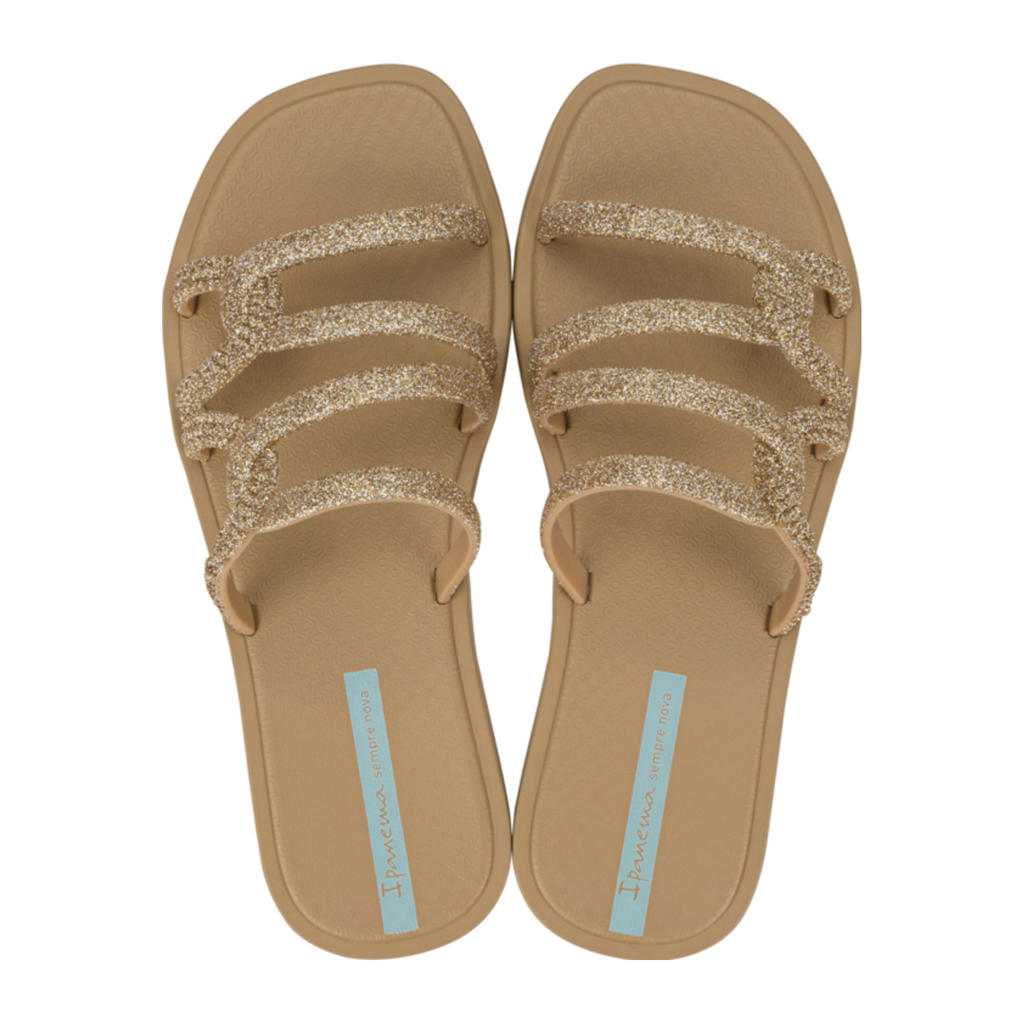 Beige dames Ipanema slippers van rubber