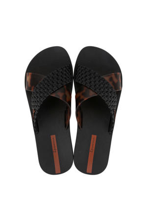 Sense slippers zwart/panter