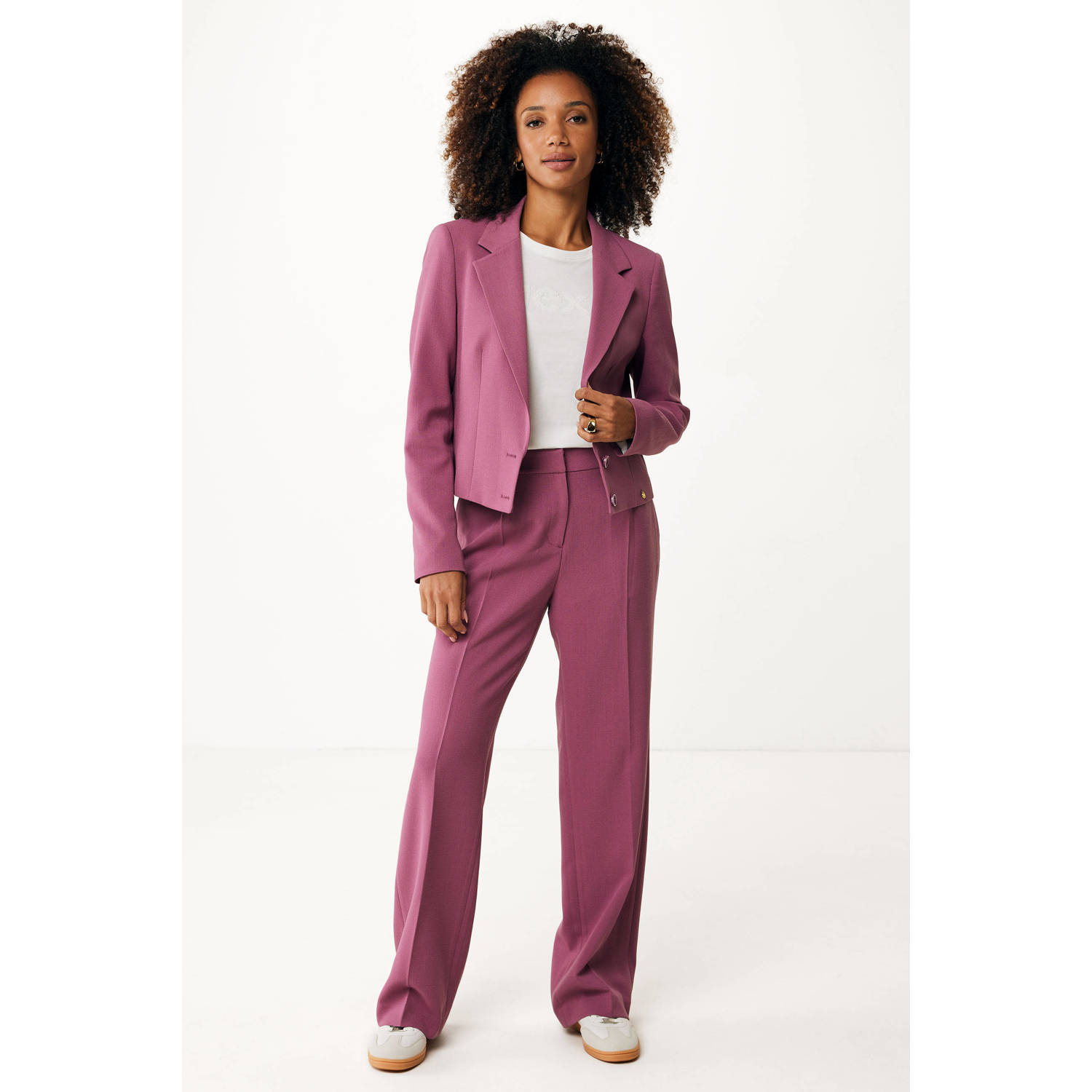 Mexx straight regular waist pantalon fuchsia