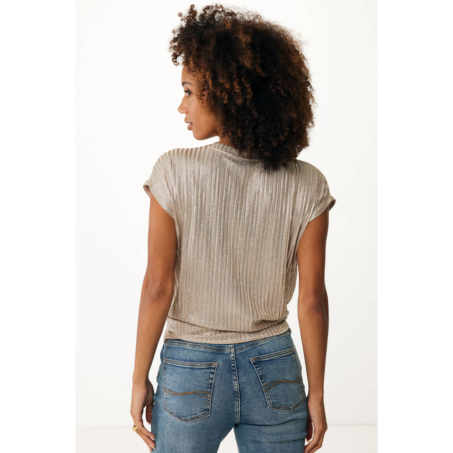 Mexx top taupe met lurex