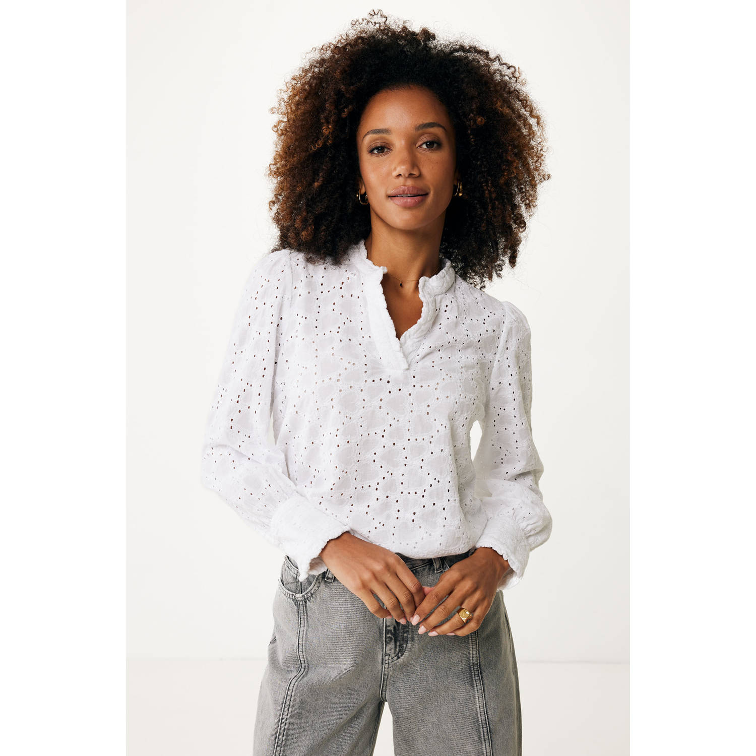 Mexx blousetop ecru broderie