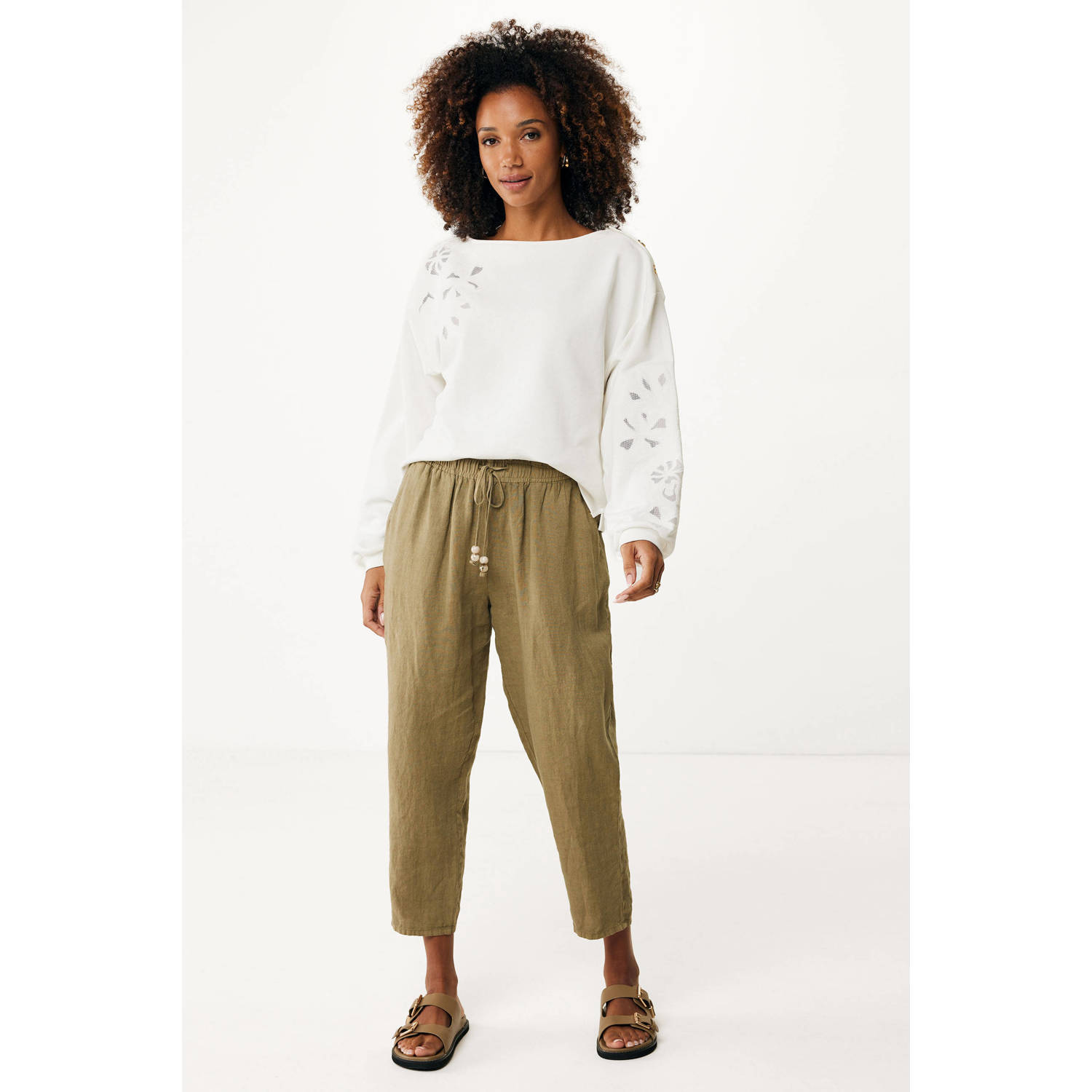 Mexx sweater ecru broderie
