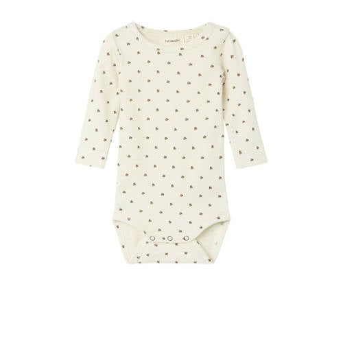 LIL' ATELIER BABY romper NBNLAGO offwhite/rood afbeelding