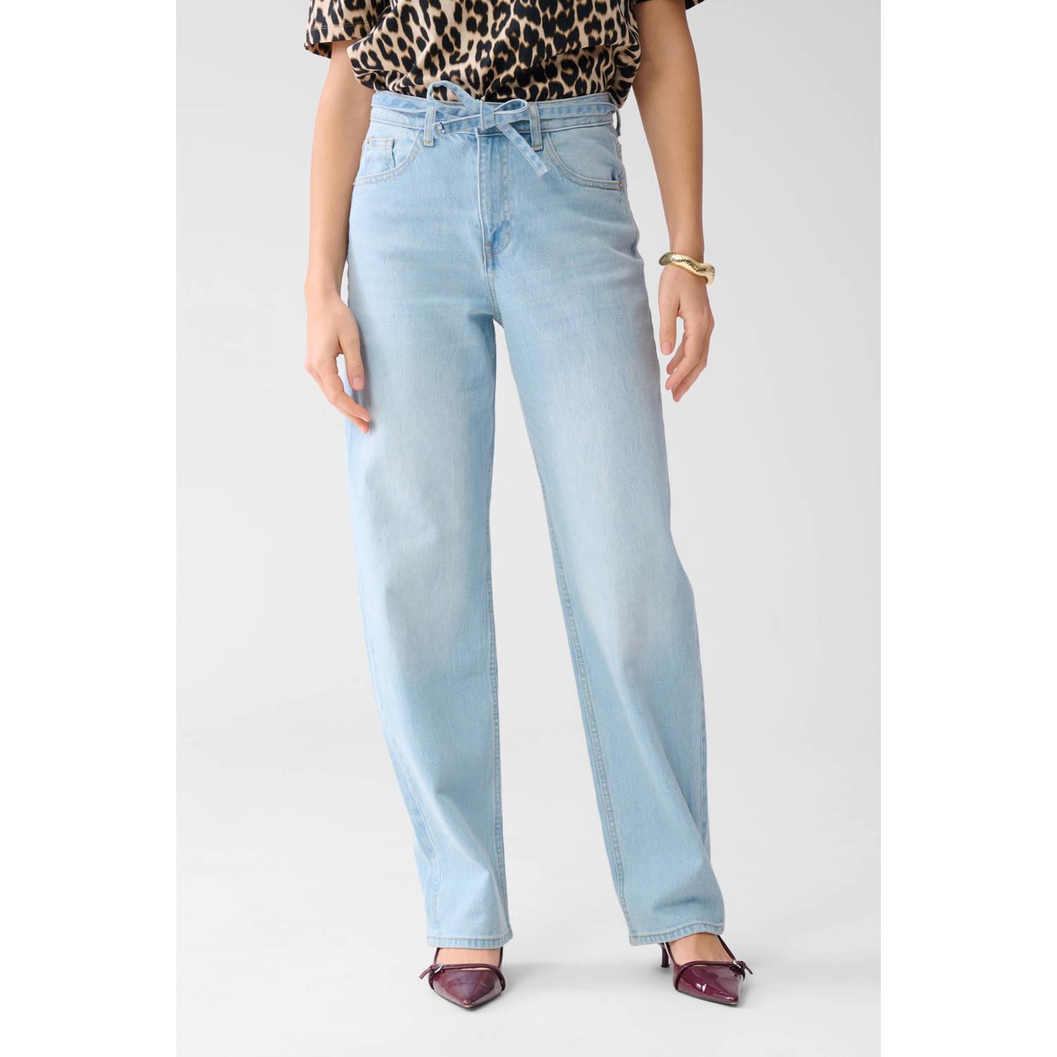 Shoeby high waist medium blue denim