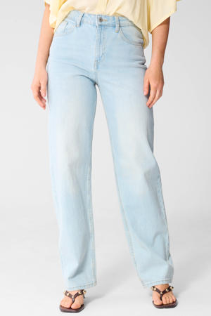 high waist jeans medium blue denim