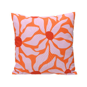 kussen roze/oranje