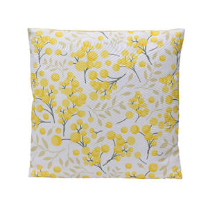 kussen wit/gele bloemen