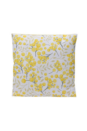 kussen wit/gele bloemen