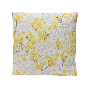 kussen wit/gele bloemen