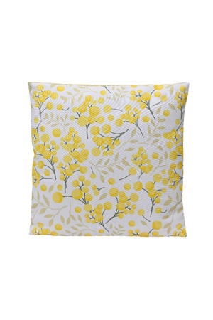 kussen wit/gele bloemen