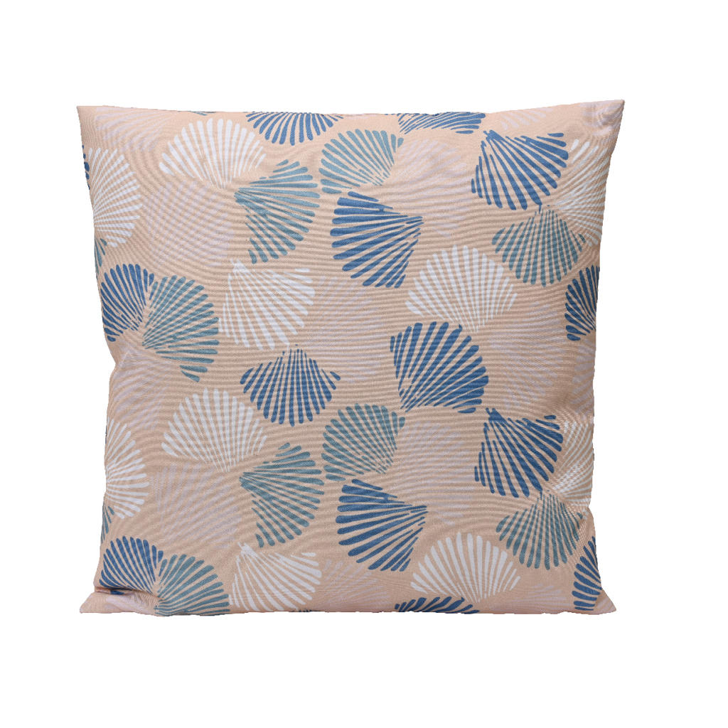 Outdoorliving by Decoris kussen beige/blauw