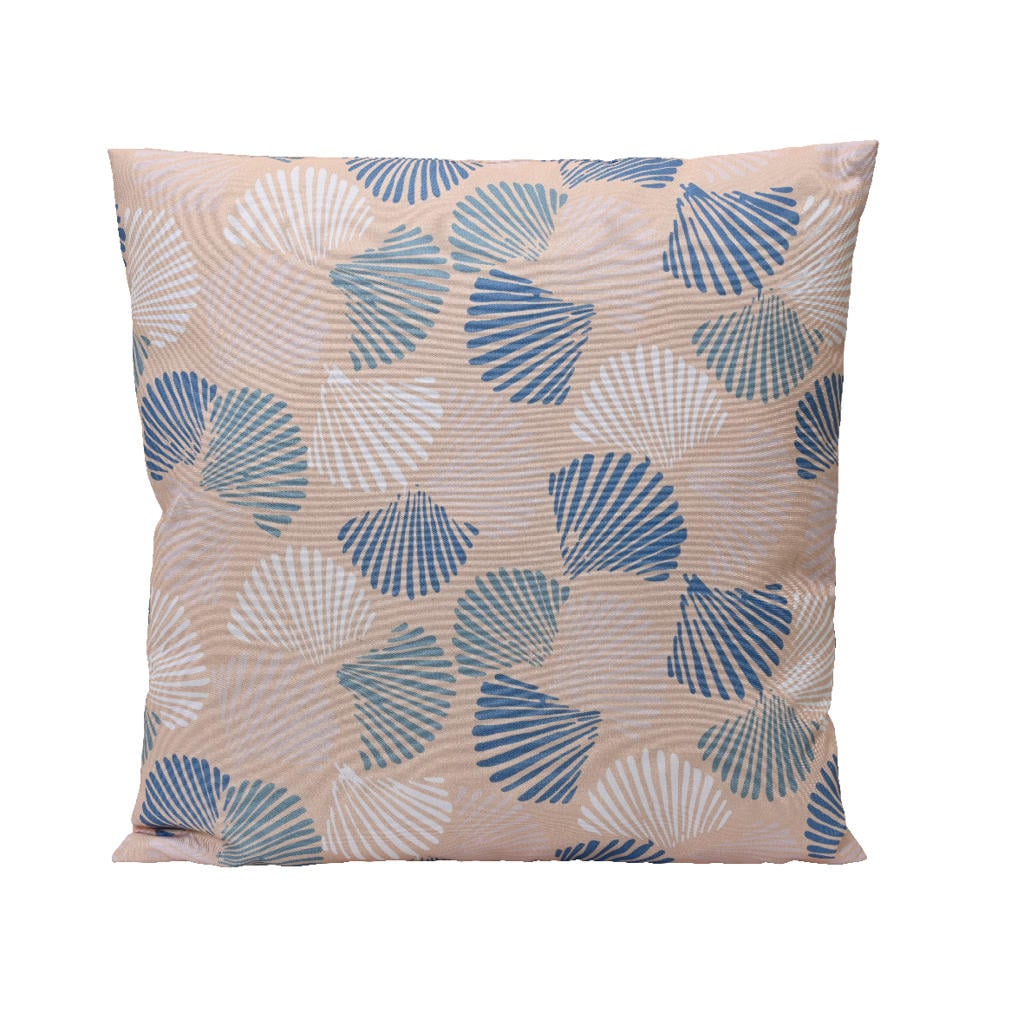 Outdoorliving by Decoris kussen beige/blauw