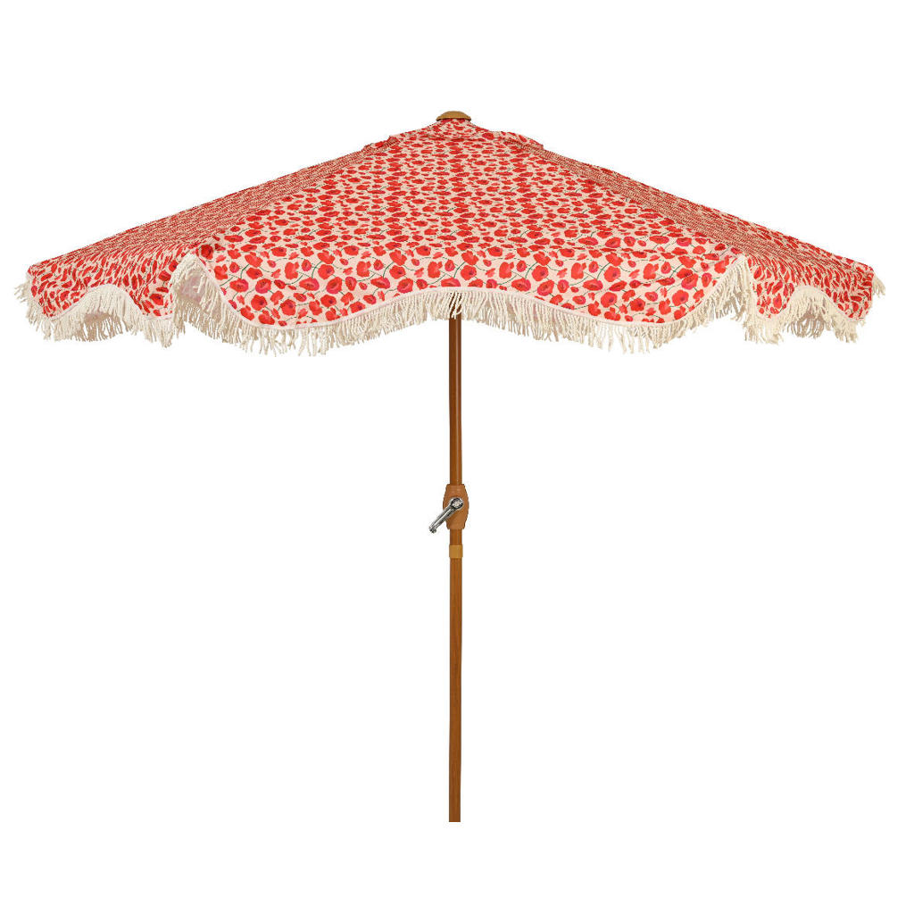 Outdoorliving by Decoris parasol rood/wit (Ø220 cm)
