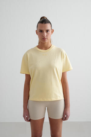 T-shirt Boxy geel